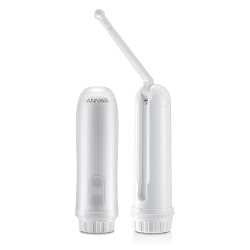 Portable Bidet for Travel 140mL Nozzle 180° Adjustment IPX6 Electric Handheld Bidet for Personal Hygiene Cleaning, Baby Wash, Postnatal Care, Perineal & Hemorrhoid Treatment(AM-US-NHJ001E)
