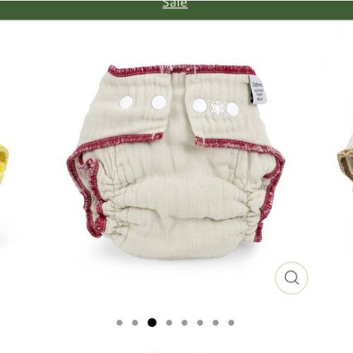 Cloth-eez Prefold Diapers - Organic Natural Unbleached NB