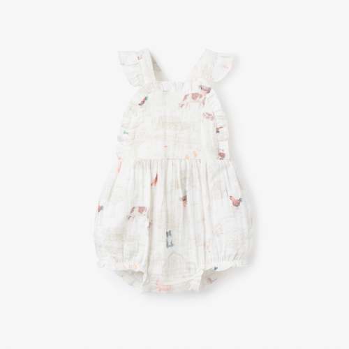 Petite Farmstead Organic Cotton Sunsuit – Elegant Baby