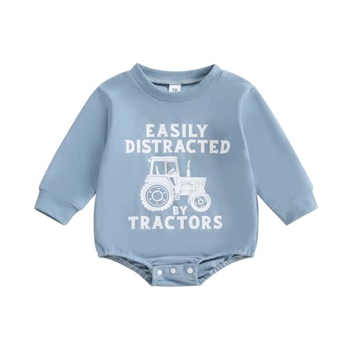 mlpeerw Newborn Boy Clothes Baby Letter Print Sweatshirt Bubble Romper Long Sleeve Onesie Cute Infant Fall Winter Outfits