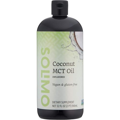 Amazon Brand - Solimo MCT Liquid Coconut Oil, Unflavored, Vegan & Gluten-free, 32 fl oz