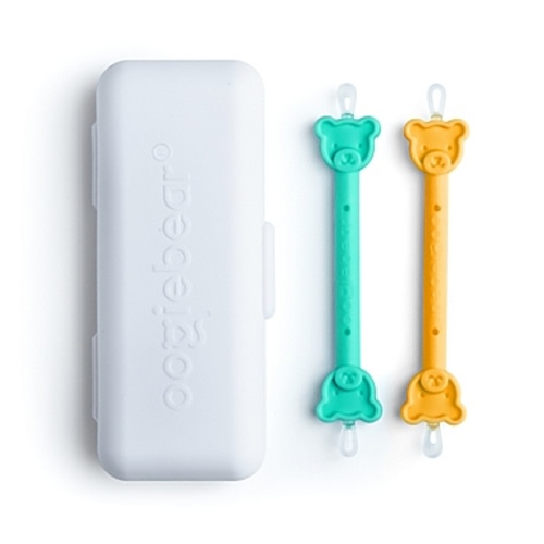oogiebear® 2-Pack Infant Nose & Ear Cleaner with Case in - Orange/seafoam