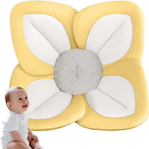 Morfone Baby Bath Seat, Baby Bathtub Pad for Newborn Infants to Toddler 0 to 6 Months and up,Yellow