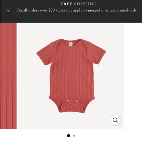 short sleeve lap neck bodysuit | earthen red | organic cotton wide rib