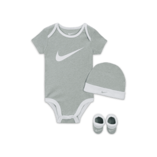 Nike Baby (0-6M) Bodysuit, Hat and Booties Box Set