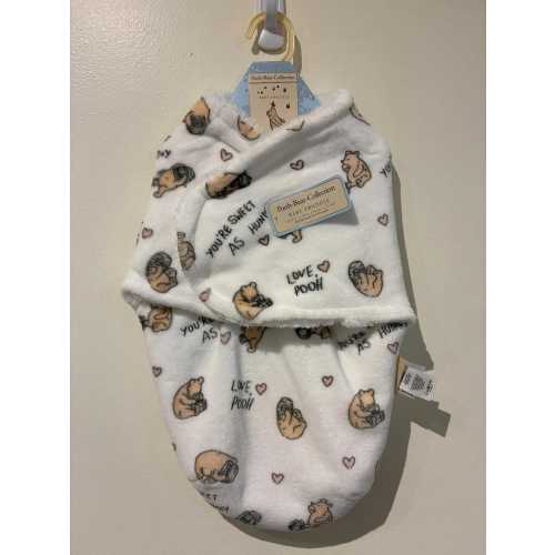 NWT Pooh-Bear-Collection "Sweet as Hunny" Baby Swaddle 13.5 x 20 Inch