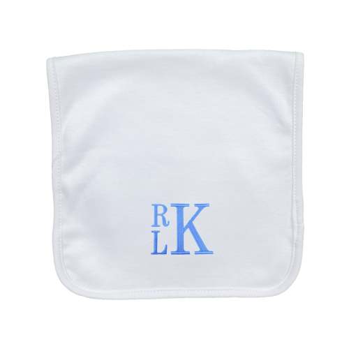 Stacked Monogram Embroidered Burp Cloth