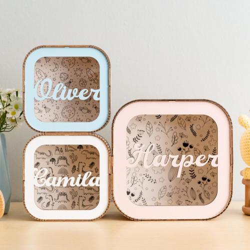 Baby Wooden Money Box, Piggy Banks, Girl Gift Idea, Wooden Piggy Bank, Nursery Decor Boy, Kids Money Box, Birthday Present, Toddler Gift E62