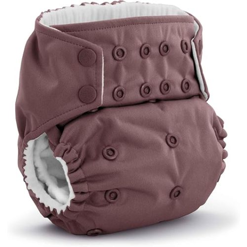 Kanga Care Rumparooz G3 Stay Dry Cloth Diaper Reusable One Size Pocket Diaper Patented Inner Double Gusset 2 pcs Microfiber Insert Soaker (6-55+ lbs) - Thistle