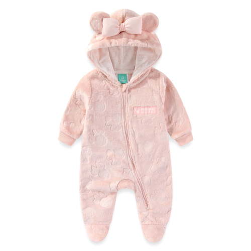 Disney Minnie Mouse Embossed Faux Fur Pram with Ears (Baby Girls ), Sizes 3M-12M