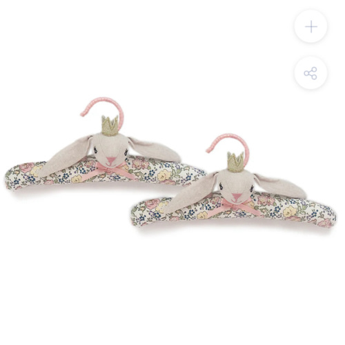 Mon Ami Padded Bunny Princess Baby Hangers Set of 2