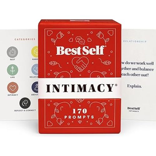 BestSelf Intimacy Deck – 170 Conversation Cards for Couples, Fun and Romantic Card Game for Deeper Connection and Pillow Talk