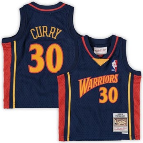 Infant Mitchell & Ness Stephen Curry Navy Golden State Warriors Historic Logo Jersey, 18M