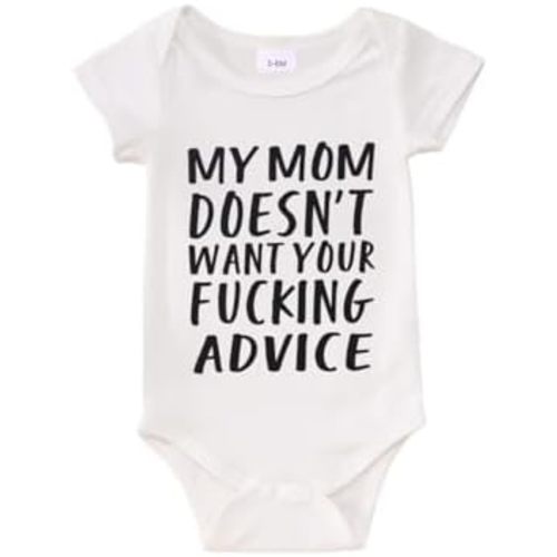 Newborn Baby Boy Girl Romper Funny Letter Printed Bodysuit Infant Short Sleeve Cotton Jumpsuit Clothes 0-18 Months