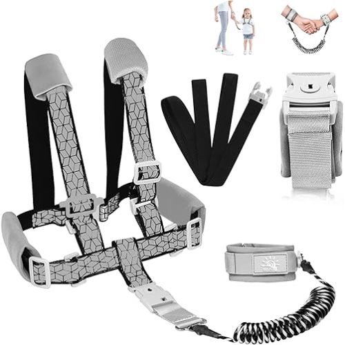 Toddler Leash for Walking, Toddler Safety Harnesses Leashes, Safety Harness with Lock for Kids, Anti Lost Wrist Link for Toddlers ,Upgrade with Reflective Tape Liner(6.5ft)for Kids