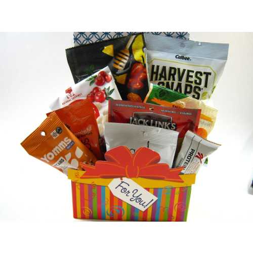 Healthy Light Snacks Gift Basket High Protein low Sugar Birthday Thank You Back to School any Occasion!