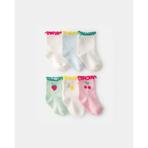 Baby Girl 6-Pack Fruit Crew Socks | Carter's