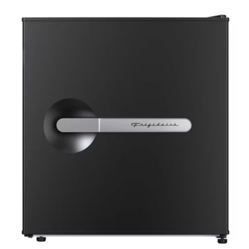 Frigidaire 1.6 Cu. ft. Retro Compact Refrigerator with Chiller Compartment, Mini Fridge for Bedroom, Dorm, Office, Black