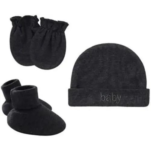 Feamos Baby Infants Anti Scratching Cotton Gloves+Hat+Foot Cover Set Newborn Mittens Socks Warm Cap Kit, Infant Boy's, Black | Google Shopping