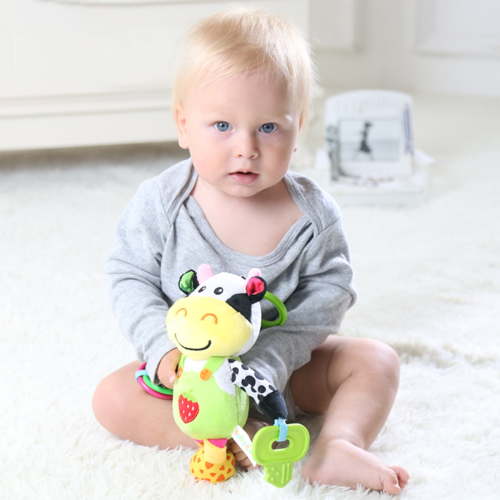 Kids Toys under $5 Fufafayo Interactive Teethers Musical Baby Toy, Features Textured Ribbons, Plush Doll for Infant Babies Stuffed Animal Activity Soft Toys, for Ages 0 Months and Up