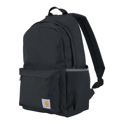 Carhartt 21L Classic Laptop Backpack, Water-Resistant Pack W/ 15" Laptop Sleeve and Organizational Compartments, Black