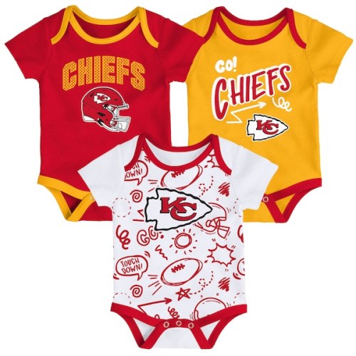 Infant Outerstuff Kansas City Chiefs All Day Play Three-Piece Bodysuit Set