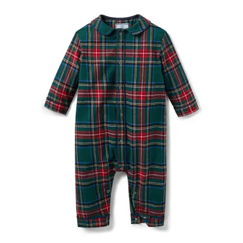 Baby's Brushed Twill Cambridge Romper in Kensington Tartan