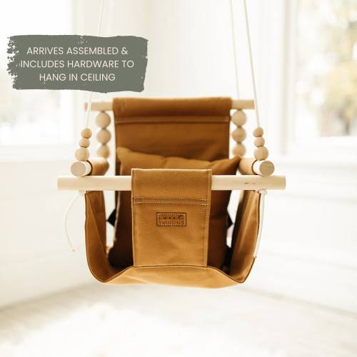 Baby Swing | Nutmeg |Toddler Swing | Fabric Swing | First Birthday Gift | Indoor Swing | Neutral Decor | Minimalist Nursery Decor | Boho