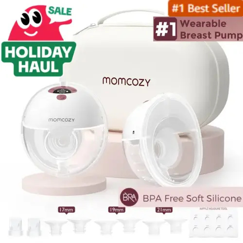Momcozy M5 Hands-Free Wearable Breast Pump, Double-Sealed Flange - TikTok Shop
