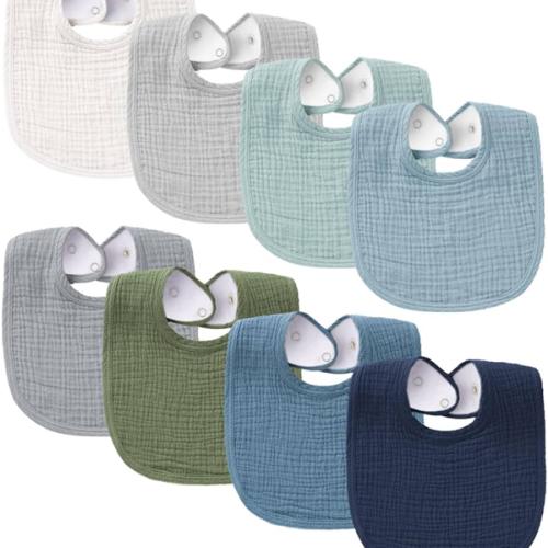 Amazon.com: Konssy Muslin Baby Bibs 8 Pack Baby Bandana Drool Bibs Cotton for Unisex Boys and Girls, Soft Absorbent Set for Teething and Drooling : Baby