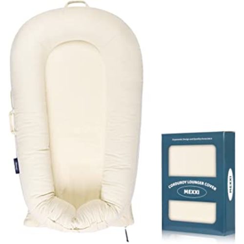 Corduroy Baby Nest Cover for Dockatot Deluxe+ Docks | MEXXI Hypoallergenic Cotton Newbon Lounger Cover (Cover Only) (Beige)