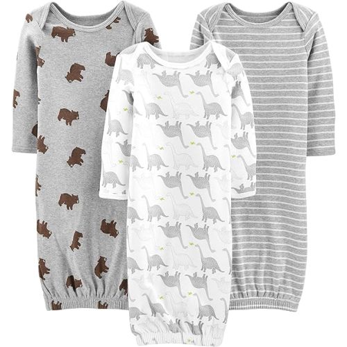 Simple Joys by Carter's Baby 3-pack Neutral Cotton Sleeper Gown