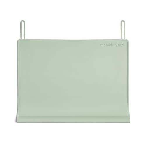 The Table Tyke Table Tyke Placemat XL Silicone Baby Placemat with Teething Edge Bumper - Waterproof Toddler Table Mat for Eating, BPA Free, Dishwasher Safe (Sage Green)