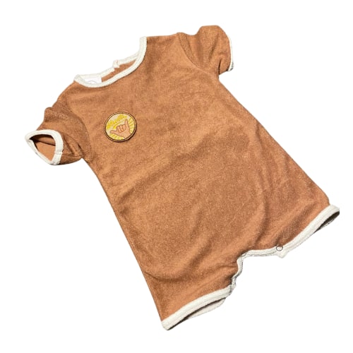 Shoots Shaka Retro Patch Romper by Elli-O Hawaii | cribhawaii.com