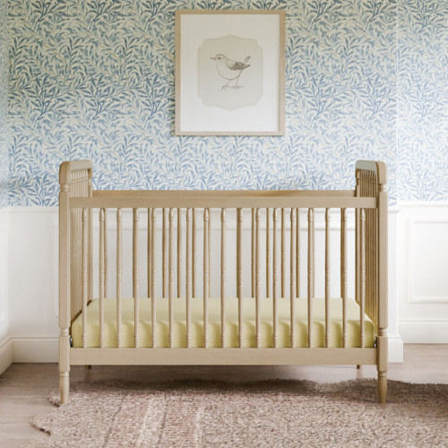 Liberty 3-in-1 Convertible Spindle Crib with Toddler Bed Conversion Kit - Washed Pine