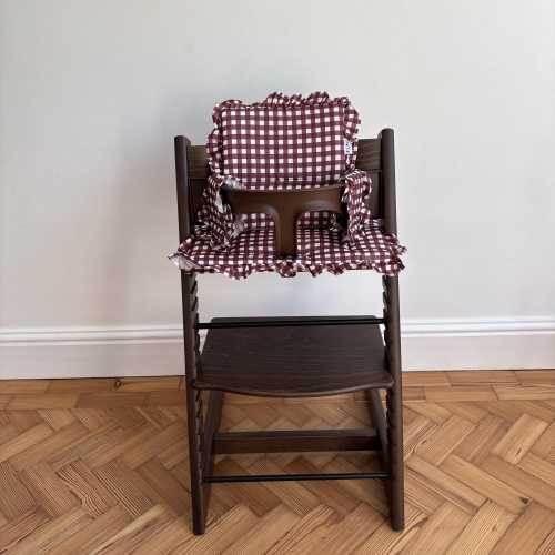 Wipeable Cushion the Stokke Tripp Trapp Highchair - Chocolate Ruffles