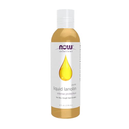 NOW Solutions, Liquid Lanolin, For Dry Rough Lips and Skin, 4 fl. oz