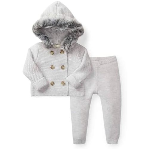 Hope & Henry Layette Long Sleeve Cardigan Sweater and Legging 2-Piece Set