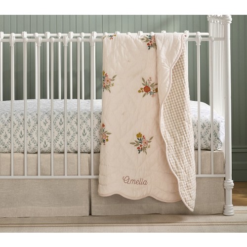 Chris Loves Julia Reversible Floral Baby Quilt | Pottery Barn Kids