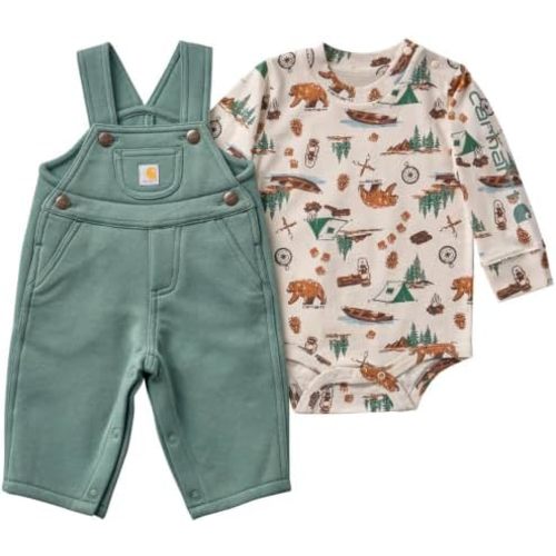 Carhartt Baby Boys' Bodysuit & Fleece Overall Set