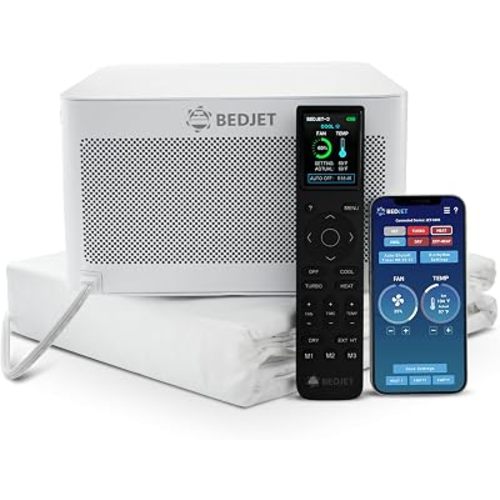 BedJet 3 Climate Comfort for Beds, Cooling Fan + Heating Air Bundle with Cloud Sheet (King Size Sheet)