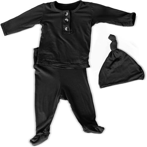 Coming Home Outfit and Hat Set for newborn boy and newborn girl, soft and stretchy gender neutral baby clothes, layette