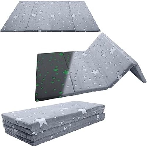 MeMoreCool Kids Floor Mattress, Play Mat Muscle Mat Large 6x4 FT, Thicken Foam Futon Mattress for Playroom, Foldable Sleeping Crawling Pad for Children’s Play Area