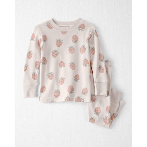 Baby Girl 2-Piece Organic Cotton Ribbed Pajama Set in Strawberry Print | Carter's