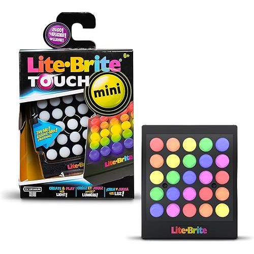 Lite Brite Mini Touch, Create Art with Light, Enhances Creativity, Gift for Girls and Boys Ages 6+