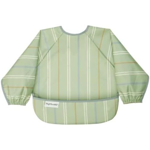 Tiny Twinkle Long Sleeve Bib for Babies & Toddlers | Waterproof Smock Bib for Eating | Machine Washable & Mess-Proof Feeding Essentials | Newborn Shower Gift (Heritage Stripe, 6–24M)