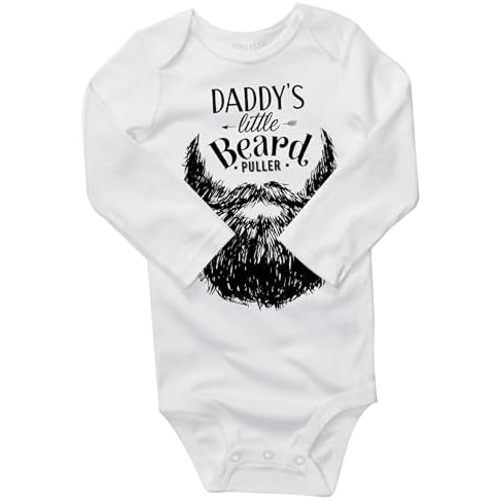 Puddle Kickers Daddy's Little Beard Puller – Funny Hipster Baby Outfit for Bearded Dads