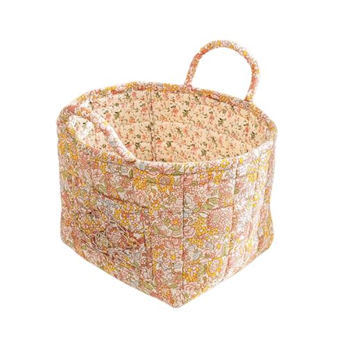 Large Capacity Fabric Storage Baskets Boho Floral Laundry Baskets with Easy Carry Handles Household Laundry Hampers (F, 31 * 26 * 26cm / 12.2 * 10.23 * 10.23inch)