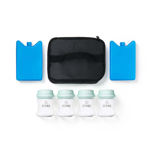 Packable Breast Milk Cooler and Storage Bottles