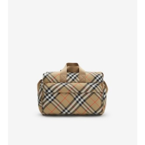 Check Baby Changing Bag in Sand - Children | Burberry® Official